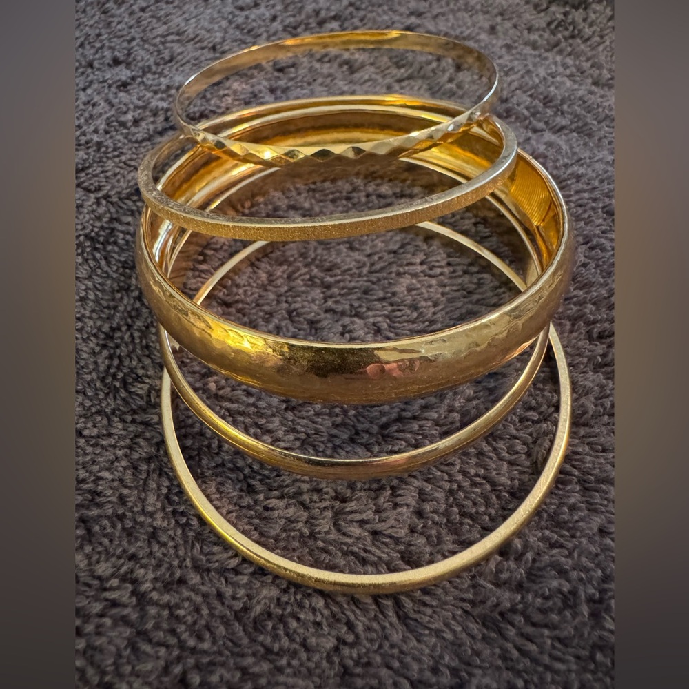 Set of 5 Gold Bangles